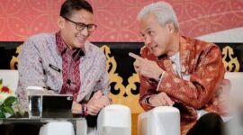 Menparekraf Sandiaga Uno bersama Gubernur Jawa Tengah Ganjar Pranowo. (Instagram.com/@pemudaindonesiahebat)