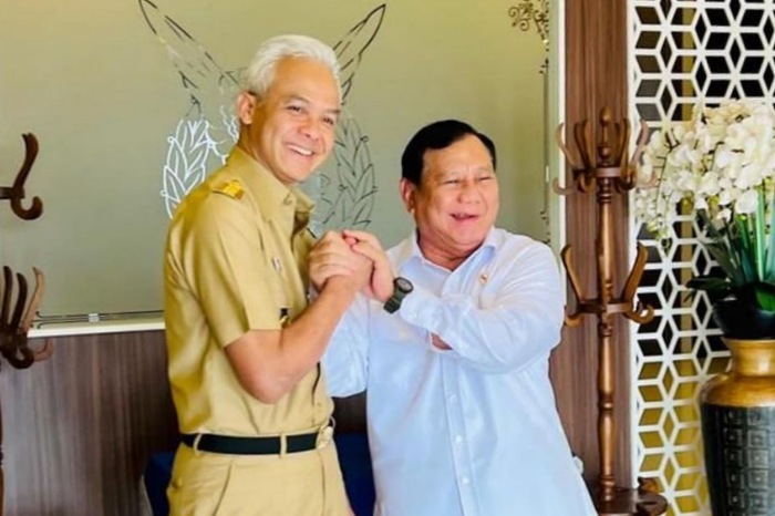 Prabowo Subianto dengan Ganjar Pranowo. (Instagram.com/@ganjar_pranowo)