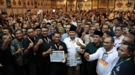 'Deklarasi Setia Prabowo: Dukungan Prabowo Presiden 2024' di Hotel Kartika Chandra, Jl Gatot Subroto, Jakarta Selatan. (Dok. Tim Media Prabowo)

